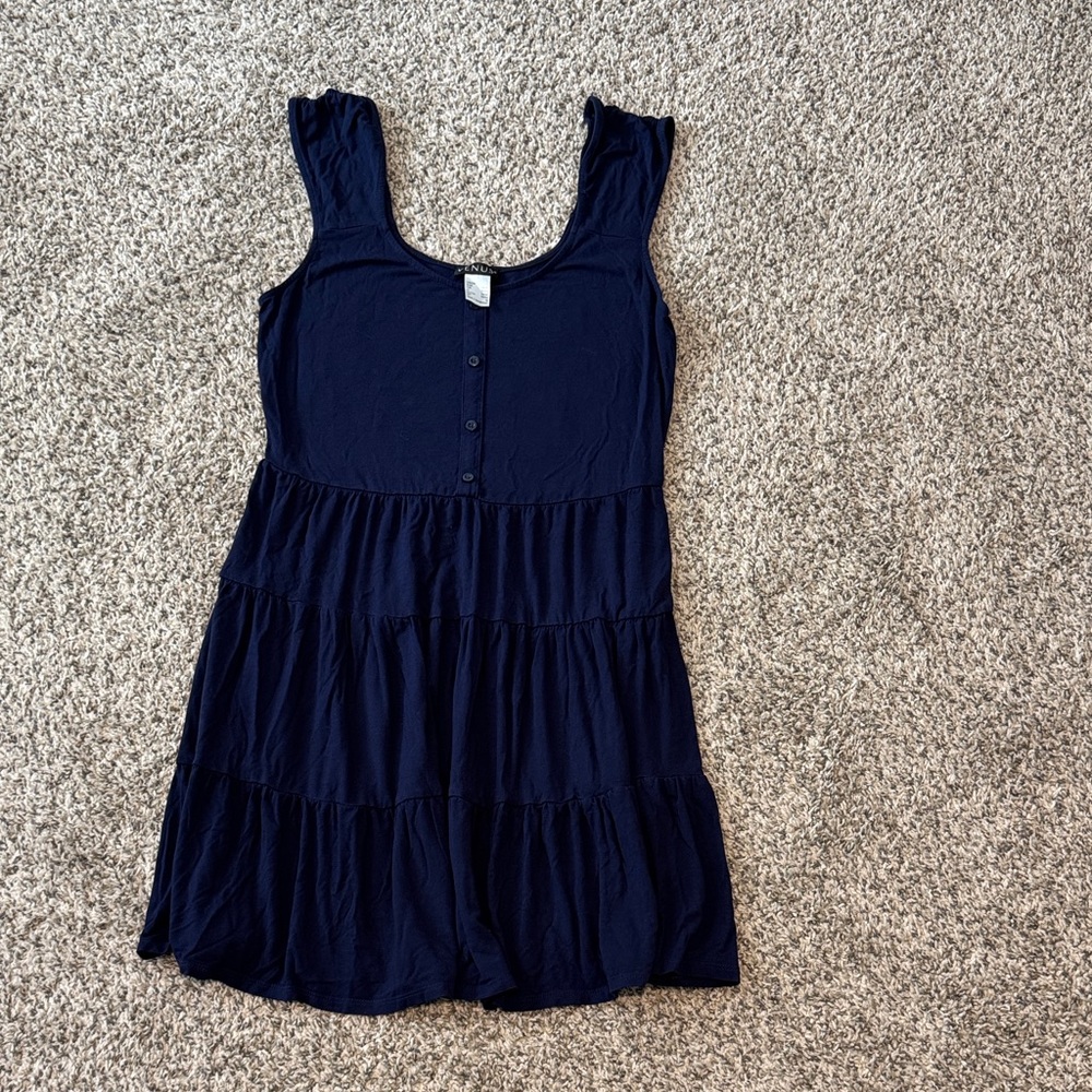 VENUS Navy Scoop Neck Casual Top